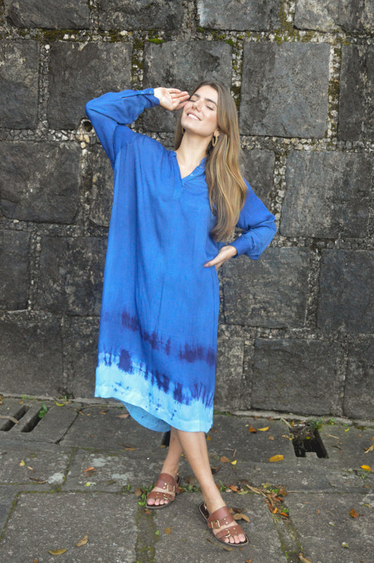 Chemise Midi Azul